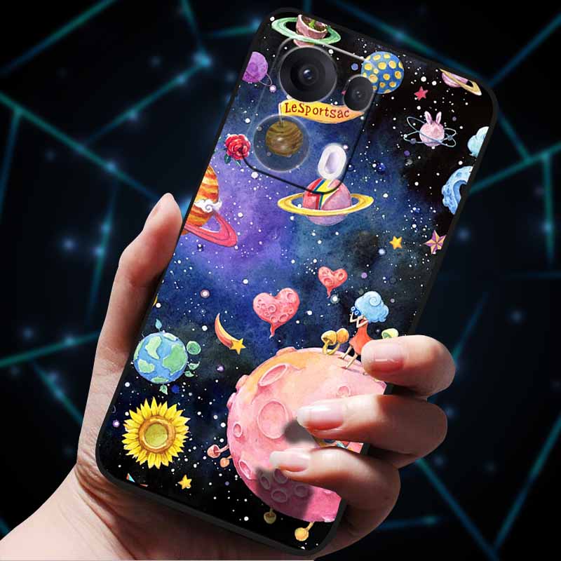 3D Flowers Emboss Fundas For OPPO Reno 13 Reno13 Pro 13F 5G Case Soft Silicone Phone Case for OPPO Reno13 Pro Back Cover Coque