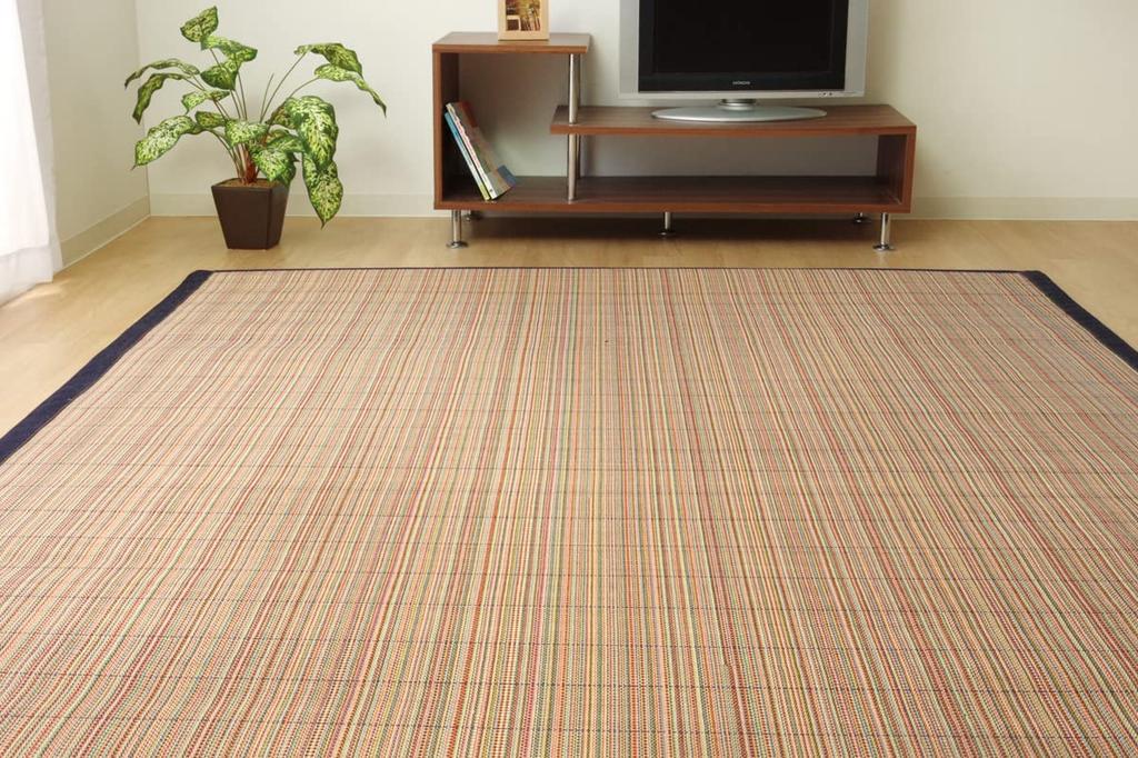 Ikehiko Bamboo Rug Carpet 2 Tatami Simple 180 x 180 cm "DDX Rio" Approx.