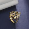 Witch Knot Ring Stainless Steel Gold Witchcraft Amulet Protection Finger Rings Wiccan Cross Celtics Knot Jewelry