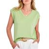 Women's Stretchy V Neck Short Sleeve Slim Fit Casual Basic Top T Shirt Soft Lightweight Fabric Comfortable Everyday Wear