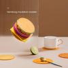 8Pcs/Set Cute Burger Shape Coaster Non-slip Creative Cup Pad PVC Insulation Mat  Afternoon Tea Mug