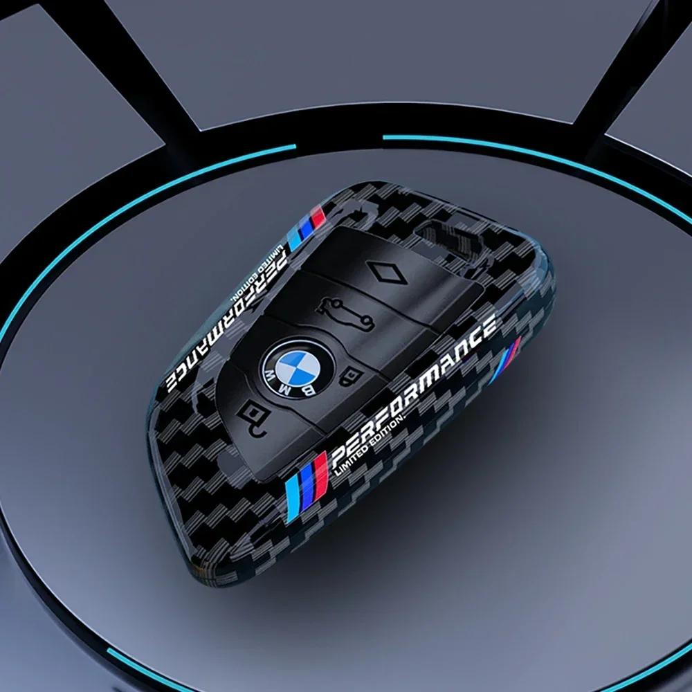 DBTW9 Car Sticker Carbon Fibre Car Key Cover Case Shell For BMW G05 G07 F25 F15 F26 G01 G02 G06 G08 G14 G15 G16 F48 F39 F10 F30 Auto A