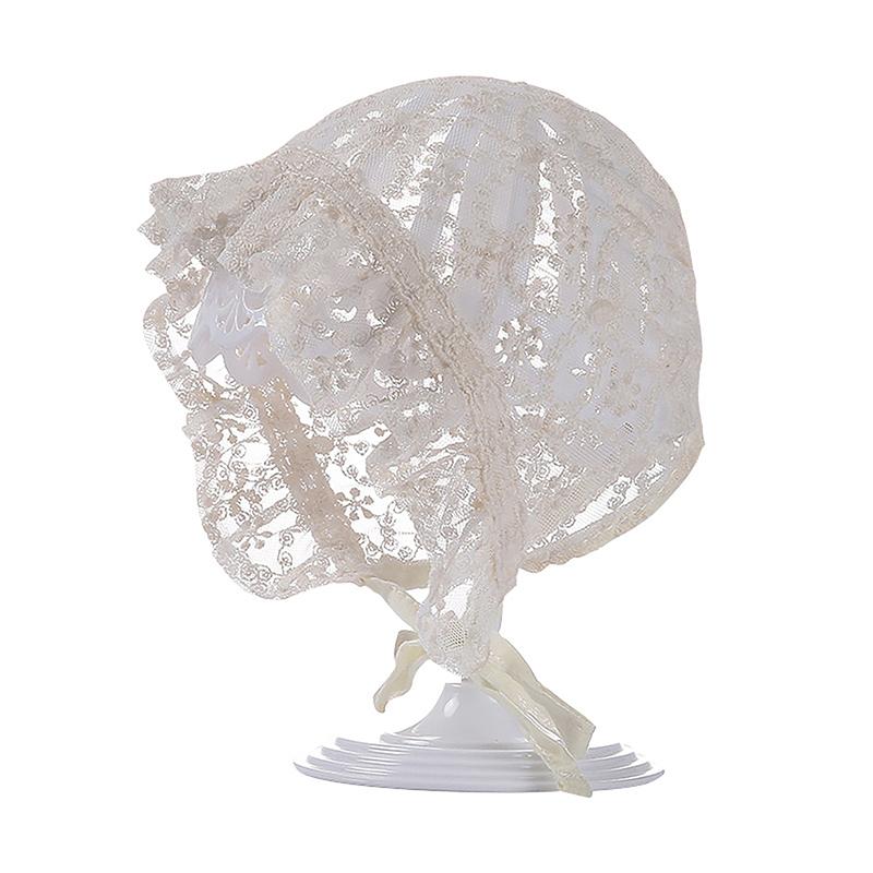 Cute Baby Girl Infant Soft Bonnet Cap Summer Lace Flower Newborn Baby Hat Princess Toddler Sun Hats Newborn Photography Props