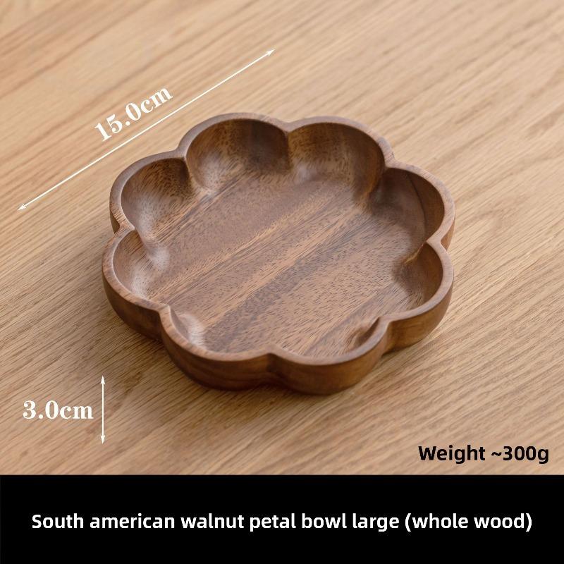 

Chinese Style Household Living Room Tea Table Snacks Fruit Box High-end Feeling Light Luxury Solid Wood Fruit Dishes Wooden