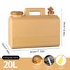 20L Camping Water Bucket Big Capacity Portable Drinking Water Canister with Faucet No Leakage for Outdoor Travel Driving Hiking