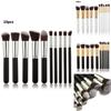 Make-up-Pinselset mit Kunstfasern und Holzgriffen für professionelle Frauen