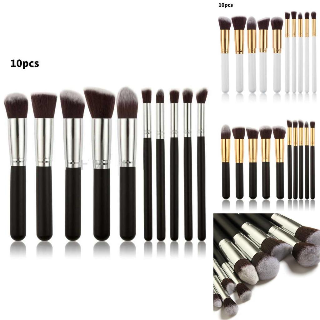 Make-up-Pinselset mit Kunstfasern und Holzgriffen für professionelle Frauen