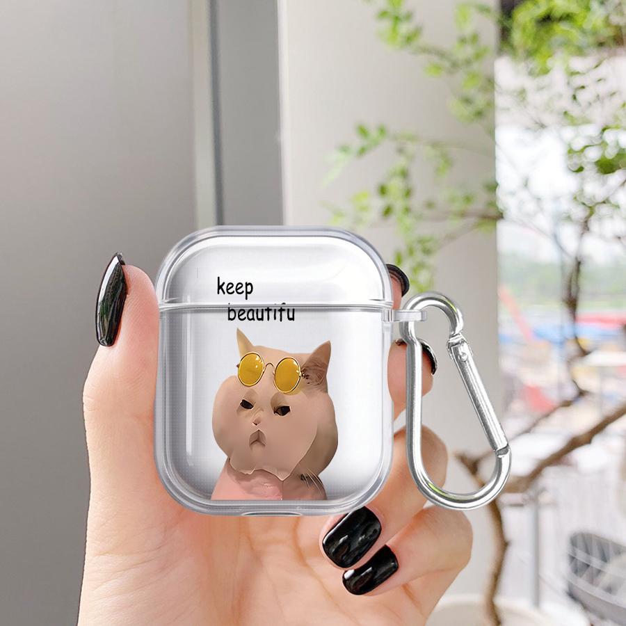Clear Earphone Cases Cover Case For Airpods Pro2 2 Pro3 4 Pro 3 1 Funny Cat Dog Pattern