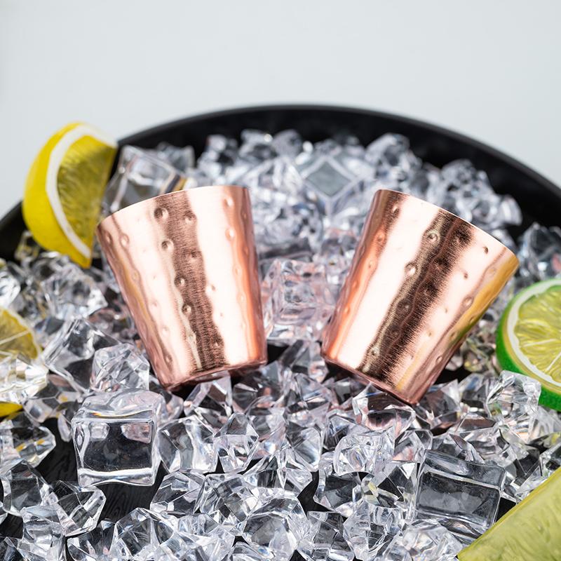3/4Pcs Mini 60Ml New 100% Copper Cups Pure Solid  Moscow Mule Pure Copper Mugs-Shaped 2Oz Cocktail Cups Beer Milk Mug Drinkware