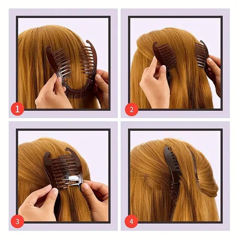 Banana Clip Ponytail Vertical Hair Clip Simple Large Female Hair Volume Hair Accessory High-end Style Handmade Plastic Hair Clip