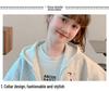 2025 Spring/Autumn Girls' Cartoon Print Hooded Coat - Stylish Korean Design for Medium & Large Kids