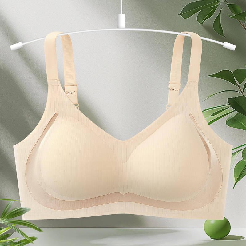 Cloud-Like Seamless Soft Support Bra: Lifts, Gathers, Fixed Cups, Wireless, Comfortable Back
