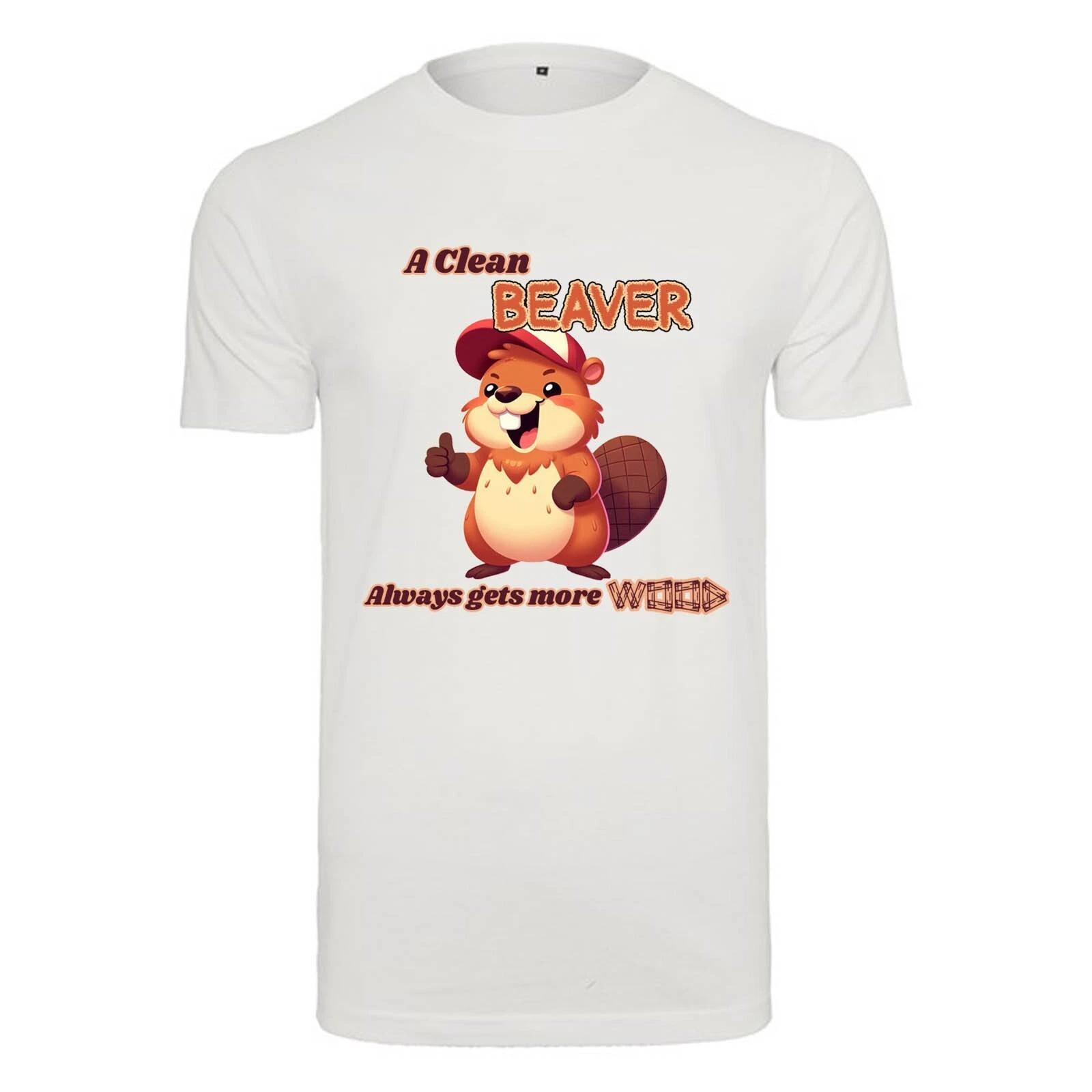 Unisex T-Shirt-A clean Beaver...-Novelty Funny Humour Secret Santa 3XL