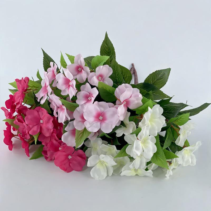 Cross-border Silk Impatiens Fake Flowers for Home, Dining Table, Garden, Fence, or Courtyard Decor.