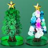 1 Set Mini Christmas Tree Toy DIY Faux Crystal Growing Tree Educational Crystallization Xmas Tree Toy Desktop Decoration Toddlers Boys Girls Gift