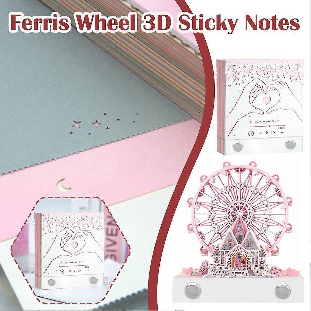 3D Memo Pad Ferris Wheel Sticky Notes DIY Three-Dimensional Paper Carving