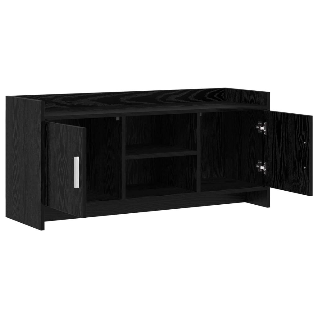 TV Stand 102 x 33 x 47 cm Black Oak Particleboard