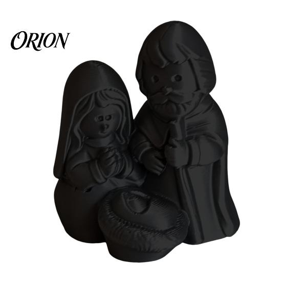 Bookshelf Christmas Figurines 3D Printed Nativity Figurine, Cute Holy Family Statue, Religious Scene Ornaments Holiday Desktop for Windowsills
