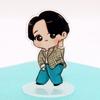 7pcs BTS 10cm Cute Cartoon Acrylic Standee, Bangtan Boys Casual Outfit Cartoon Figure Display, Kpop ARMY Fans Desk Decor