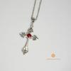 Punk Kristall Kreuz Anhänger Halskette Damen Gothic Schlüsselbein Halskette Halskette Ästhetischer Schmuck Bijoux Party Geschenke