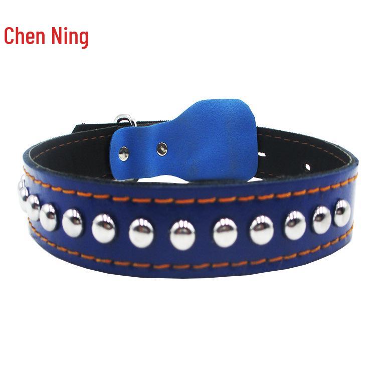 Camouflage Cowhide Dog Collar & Leash for Medium/Large Breeds - Golden Retriever & German Shepherd