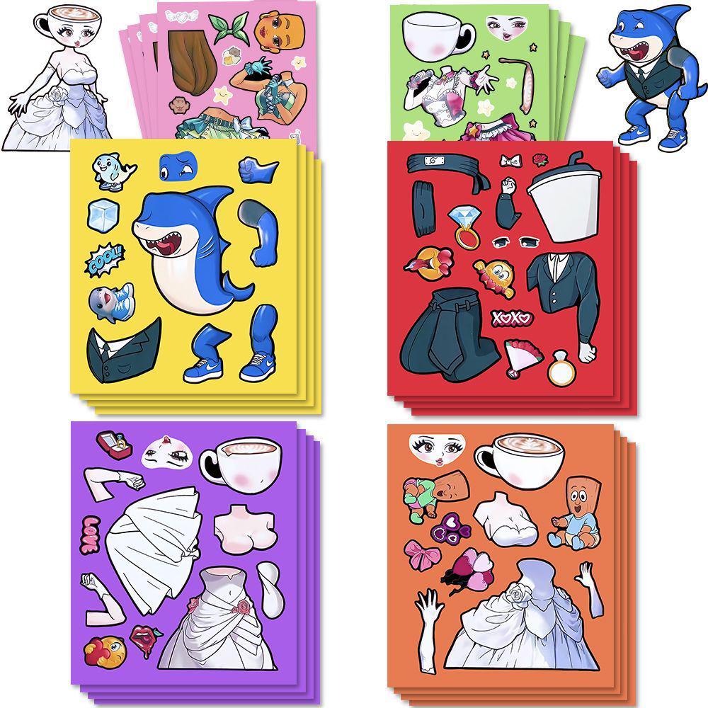 New! Shan Hai Jing Singer Dress-Up Stickers - Fun Educational Toys for Kids