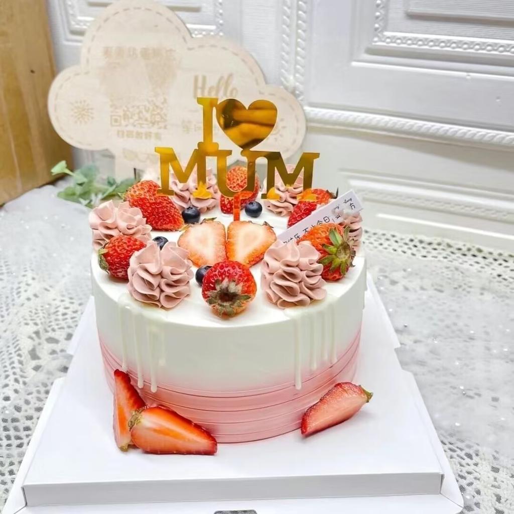 Simulated Birthday Cake Model Crafts Fake Fruit Cake Mold Decoration Shop Window Sample Display Home Ornaments Photography Props