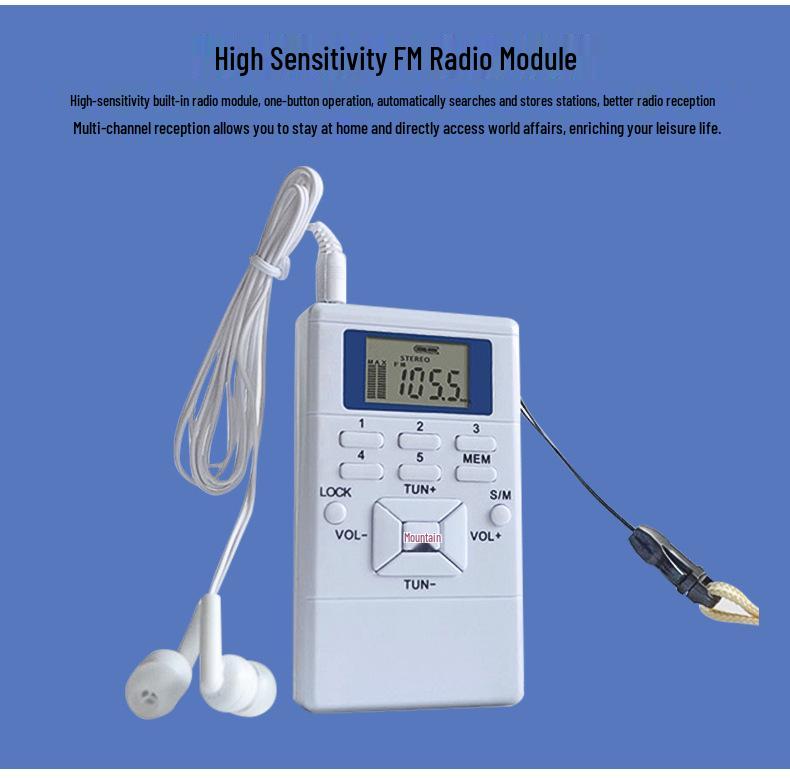 Digital Display Dual Channel Single Band Mini Conference Radio
