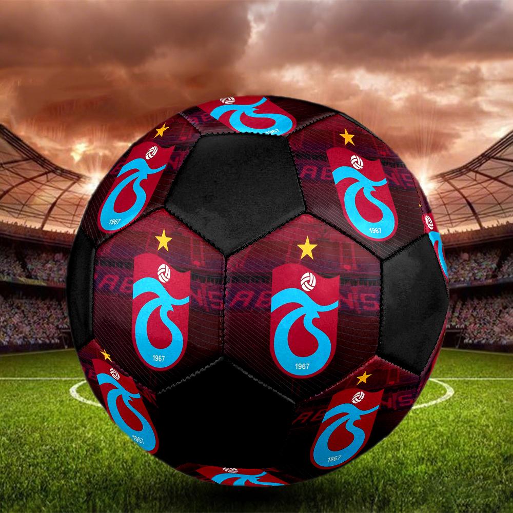 Trabzonspor FC Soccer Ball, Colorful, Suitable for All Ages, Machine-stitched, PVC Material, Competition Grade, Durable and High Bounce