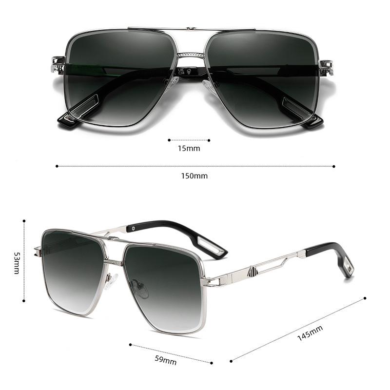 Double Beam Aviator Sunglasses - Sports UV400 Anti-UV Retro Style