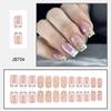 24 Pieces Easter False Nail Medium Square Rabbit Press On Nail Manicure Nail Art Easy Application for Women and Girls