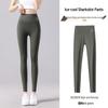 Women's High-Waisted Shark Skin Yoga Pants - Slimming Tummy Control, Petite Fit, Summer Base Layer