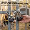 Universal Waterproof Siren Alarm Padlock 110dB Heavy Duty Bicycle Lock Rust Proof Anti Theft Security Padlock Fence