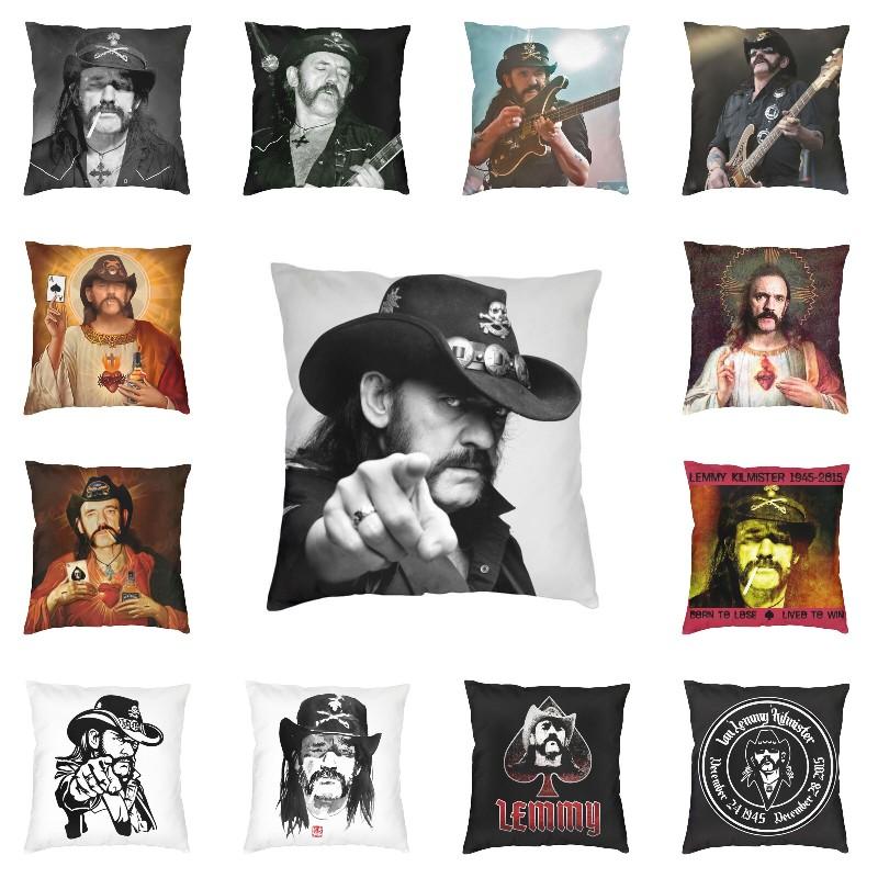 Hot Sale Retro Rock Singer Lemmy Cushion Cover cm Velvet Throw Pillow Case for Living Room Sofa Bedding Pillowcase