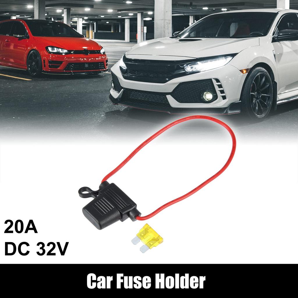 uxcell DC 32V 16 Gauge Car Inline ATC Style Inline Fuse Holder with 20A Fuse 2 Sets