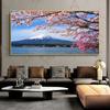 Obraz na plátně Mount Fuji Nástěnné umění Cherry Blossoms in Japan Plakáty a obrazy Krajina Květinové obrazy pro výzdobu obývacího pokoje