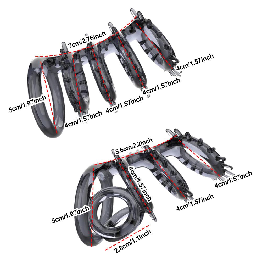 Silicone Penis Enlargement Sleeve Reusable Penis Extender Ring Dildo Enhancer Anal Sex Toys For Men No Vibrator For Women