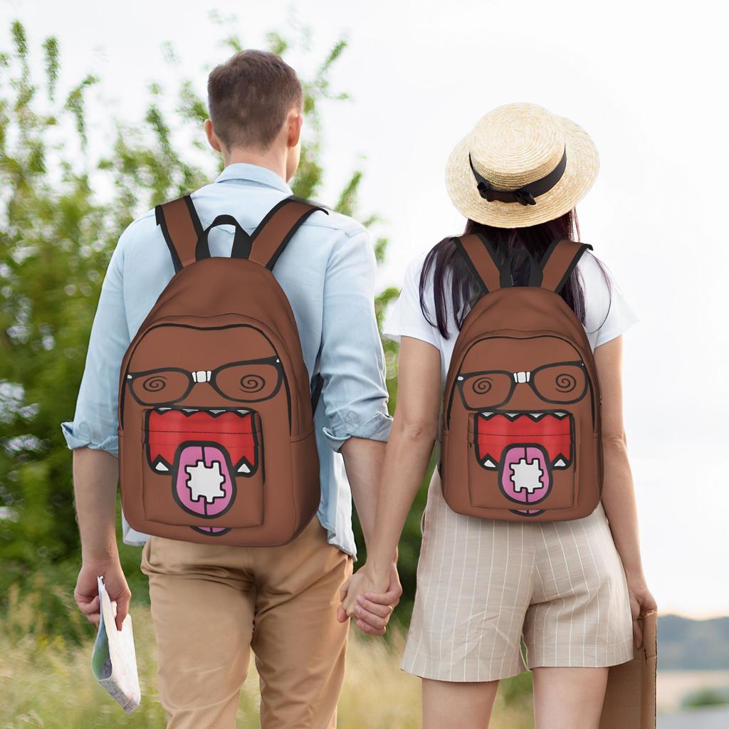 Zaino per Adolescenti Domo Kun Meme Resistente per Studenti Escursionismo Viaggio Zainetto Bambola Anime per Uomini Donne Borse in Tela per Laptop