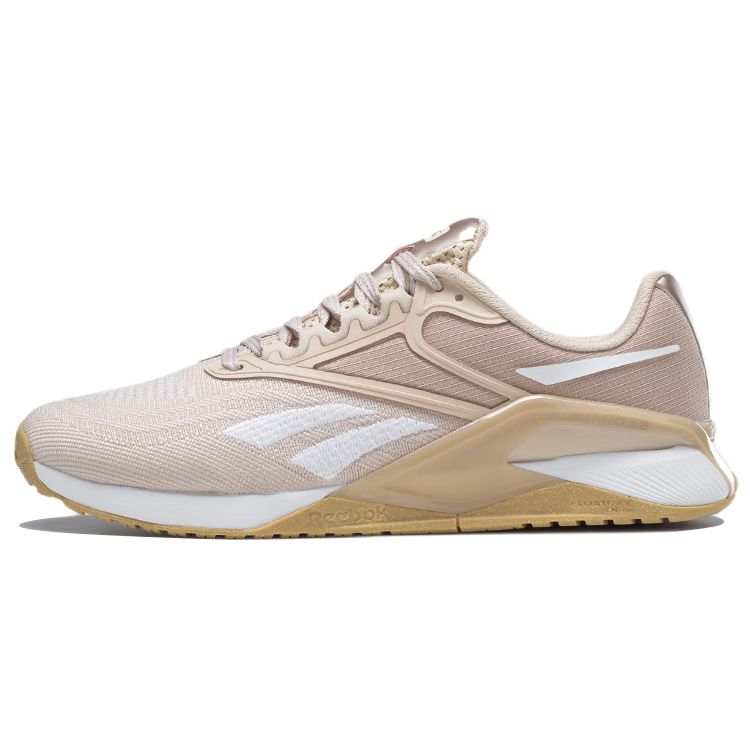 

Reebok Nano X2 Удобные Прочные Тренировочные Кроссовки Низкий Верх Женские кроссовки Розовый Коричневый Белый FZ5697 40.5