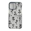 Ins wind black rose mobile phone case premium sketch flower iPhone17 promax anti-drop protective case