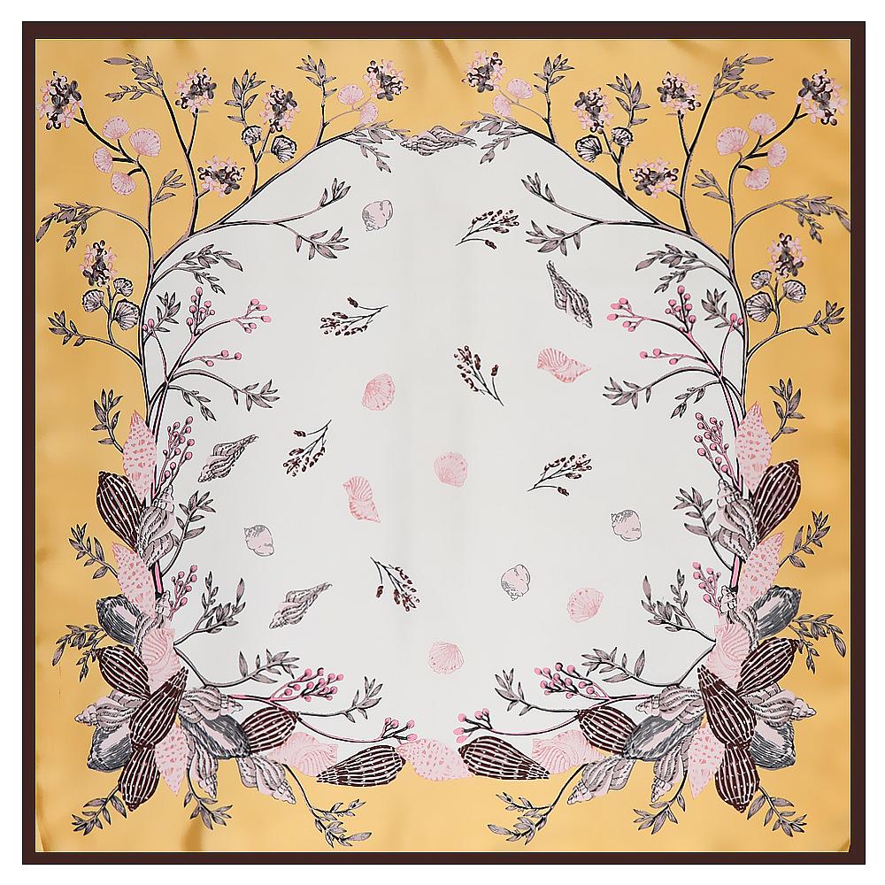 Square Shawls and Wraps Silk Satin Hijab Scarves For Women Headband Neck Scarfs For Ladies 90*90CM