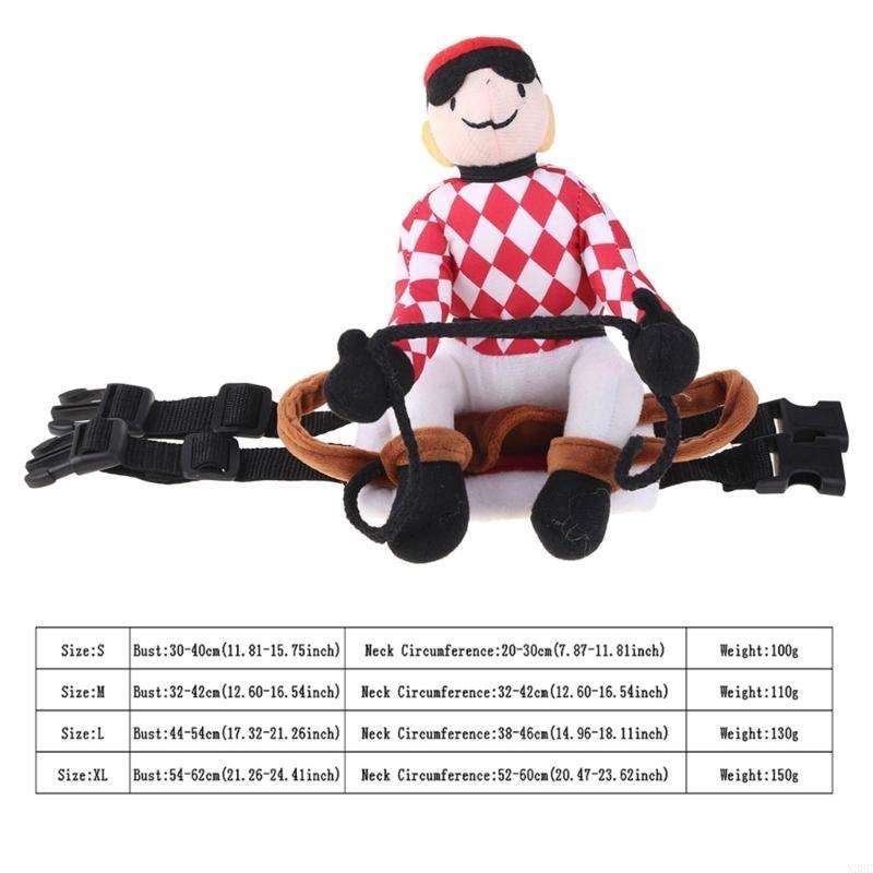 Cats Dog Funny Riding Cosplay Animal Costume Horse Riders Soft Comfortable Costume Accessories Equestrian X3UC