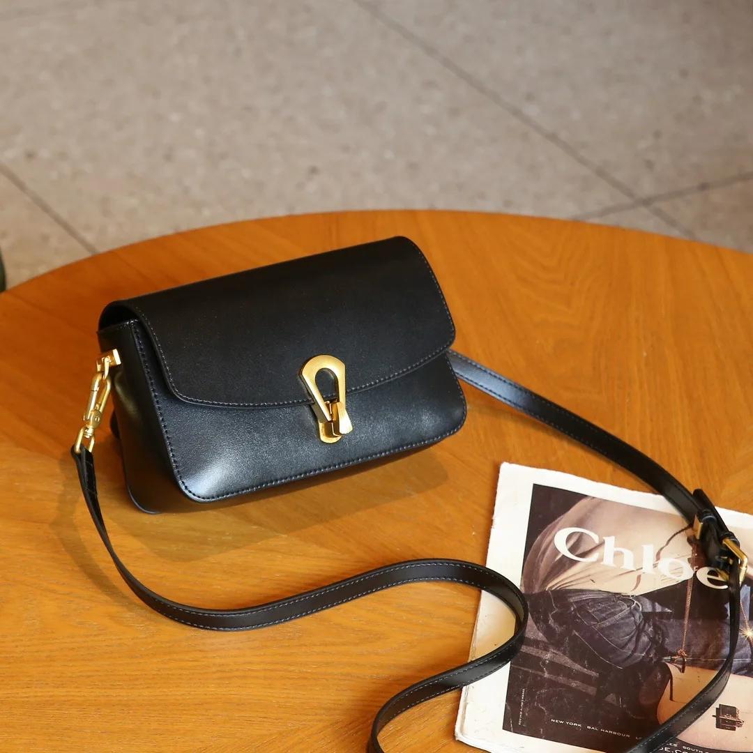 

Женская сумка через плечо из натуральной кожи, повседневная и модная, качественная, женская сумка из коровьей кожи, квадратная сумка подмышкой