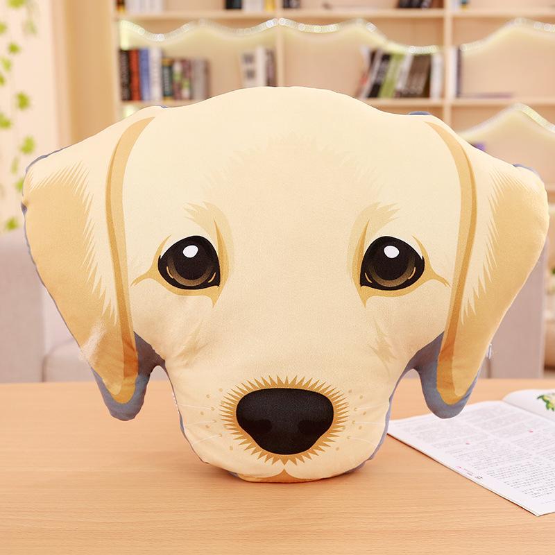 Children's Creative Toys Simulation Dog Head Pillow Cushion Gift Home Office Lumbar Support