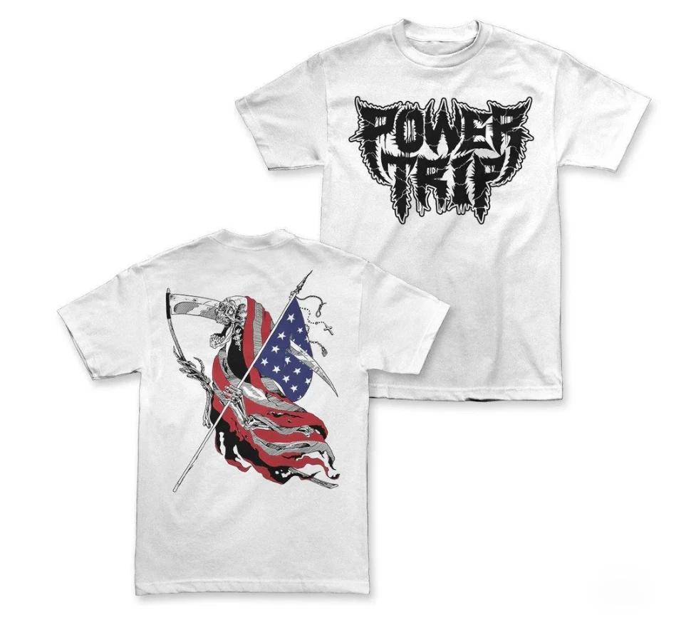 Power Trip American Reaper Shirt Black Metal Band Tee Graphic T-Shirt S-5XL 3XL