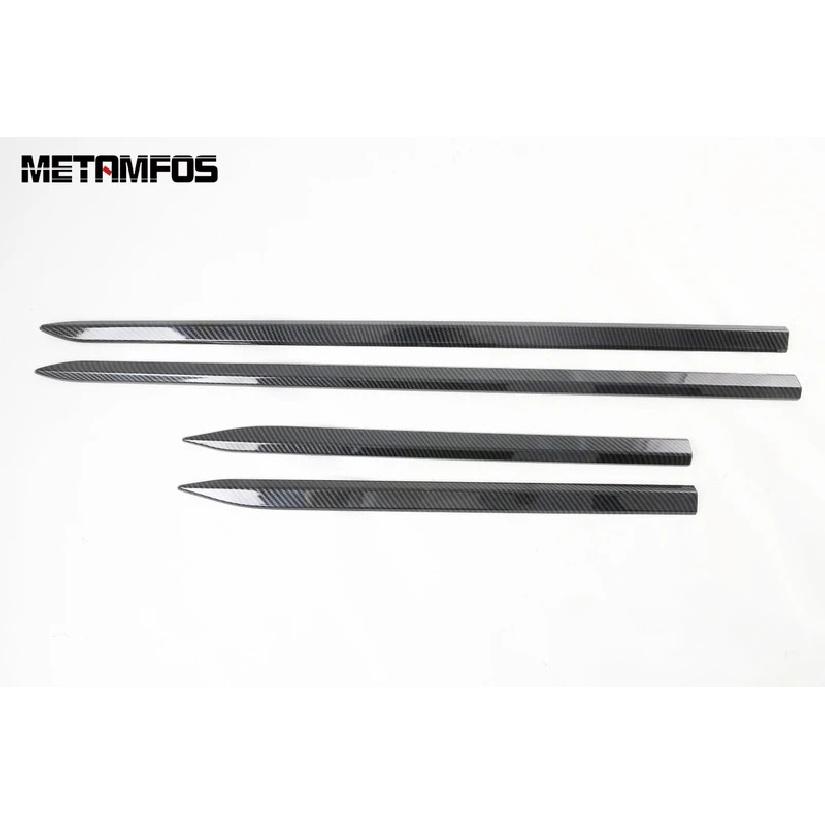 For Kia Sorento MQ4 -2024 2025 Carbon Fiber Door Side Line Strip Body Skirt Molding Trim Sticker Accessories Car Styling