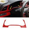 For Hyundai Elantra 2017- Red Carbon ABS trument Panel Frame Cover Trim