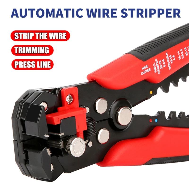 Crimper Cable Cutter Adjustable Automatic Wire Stripper Multifunctional Stripping Crimping Pliers Terminal Hand Tool