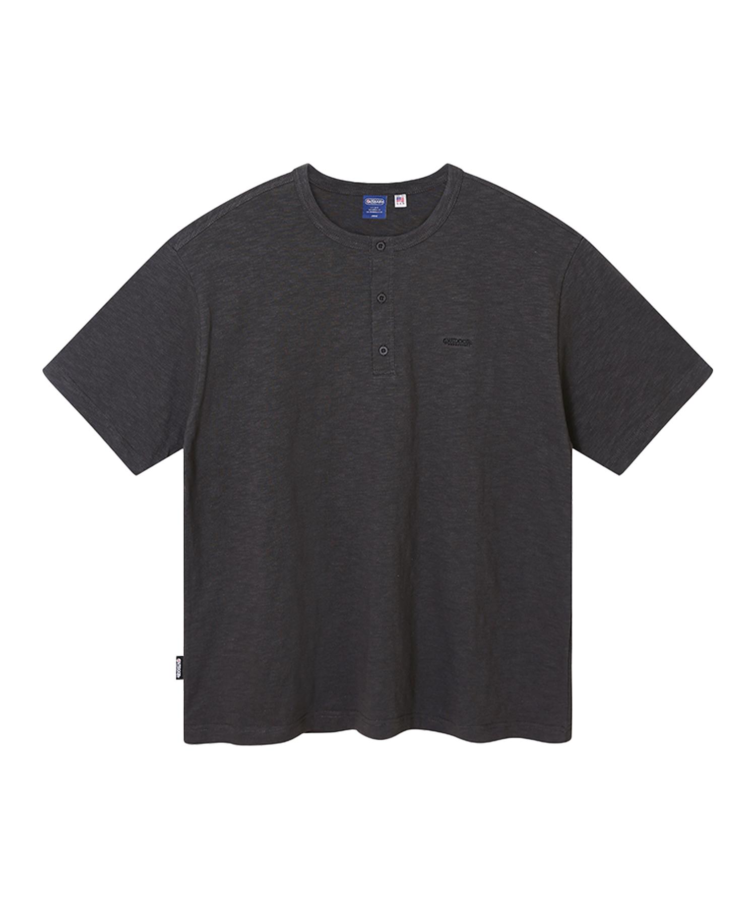 Outdoor Products Henley Neck T-Shirt (Charcoal) Charcoal/M
