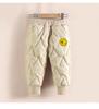 Children's Windproof Quilted Cotton Pants with Velvet Lining for Boys and Girls - Warm Winter Casual Wear